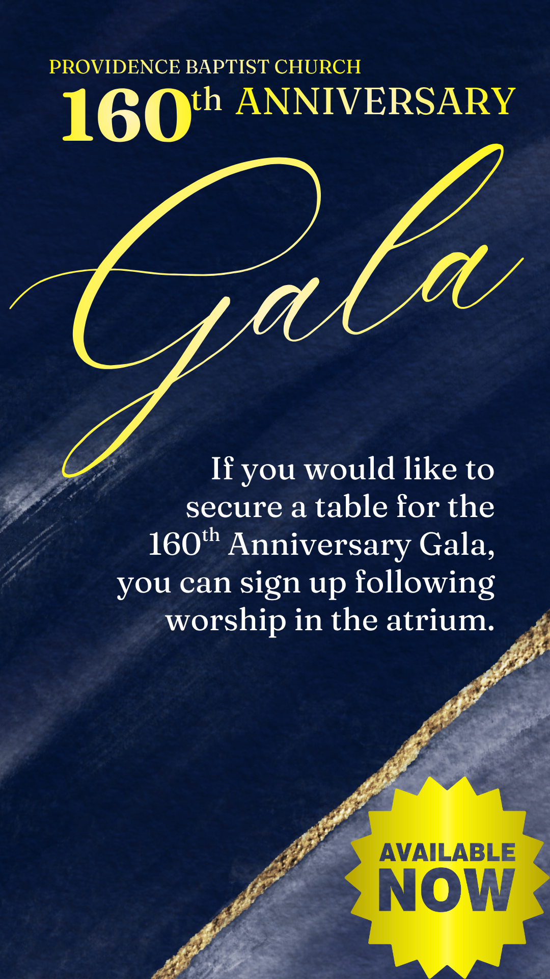 160th Gala Flyer